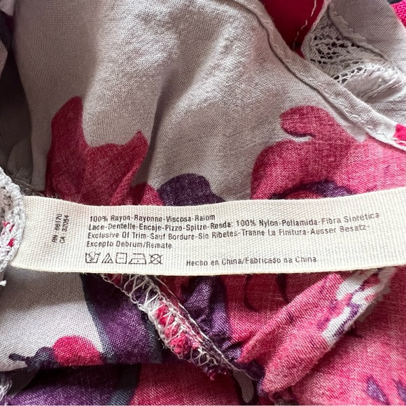 πHPπ Free People Intimacy Voile and Trapeze Slip Lace Floral Dress Size XS - Picture 11 of 15